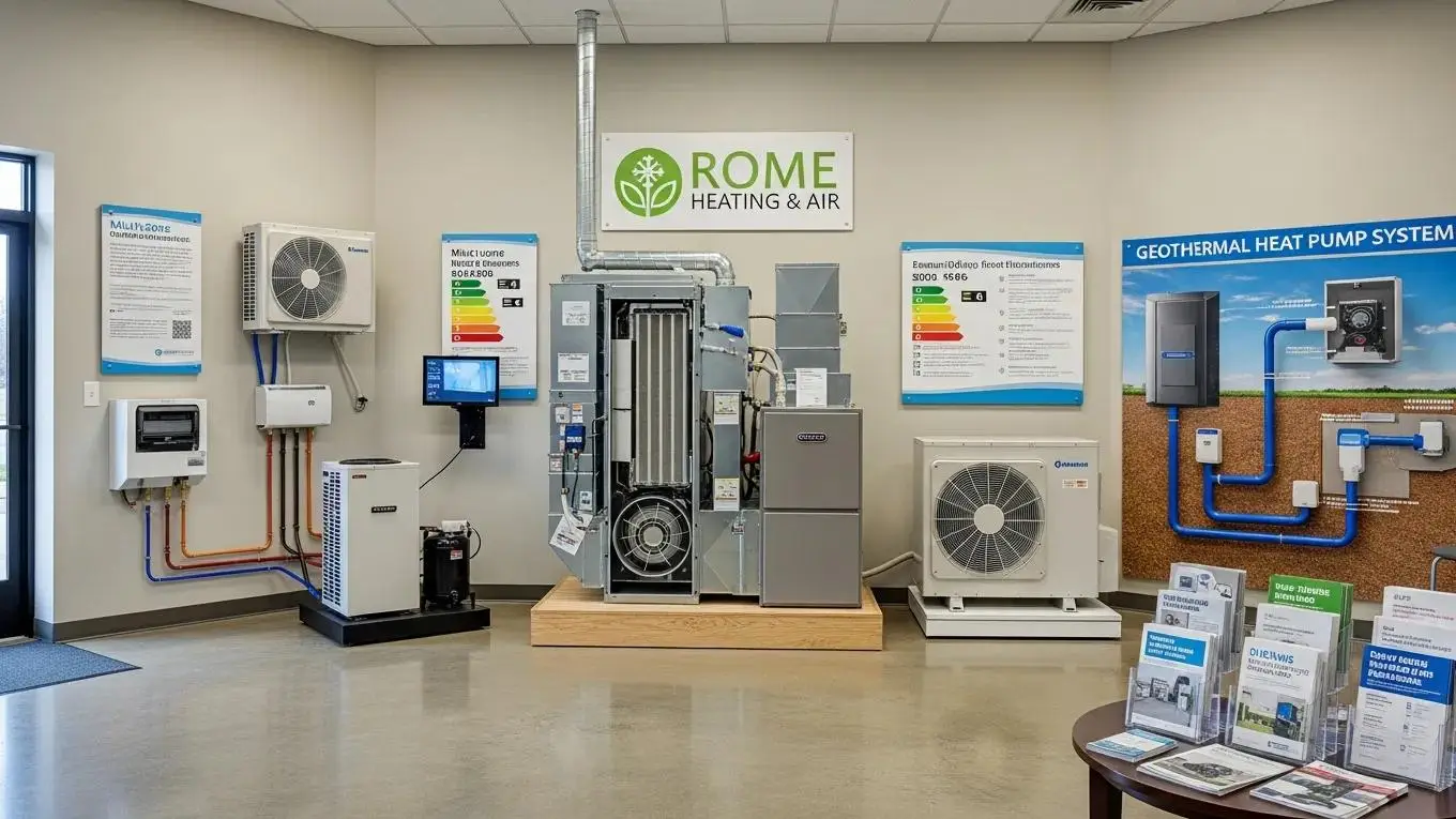 Various HVAC installation options available for residential and commercial properties in Northwest Georgia
